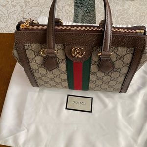 Small Gucci canvas satchel handbag